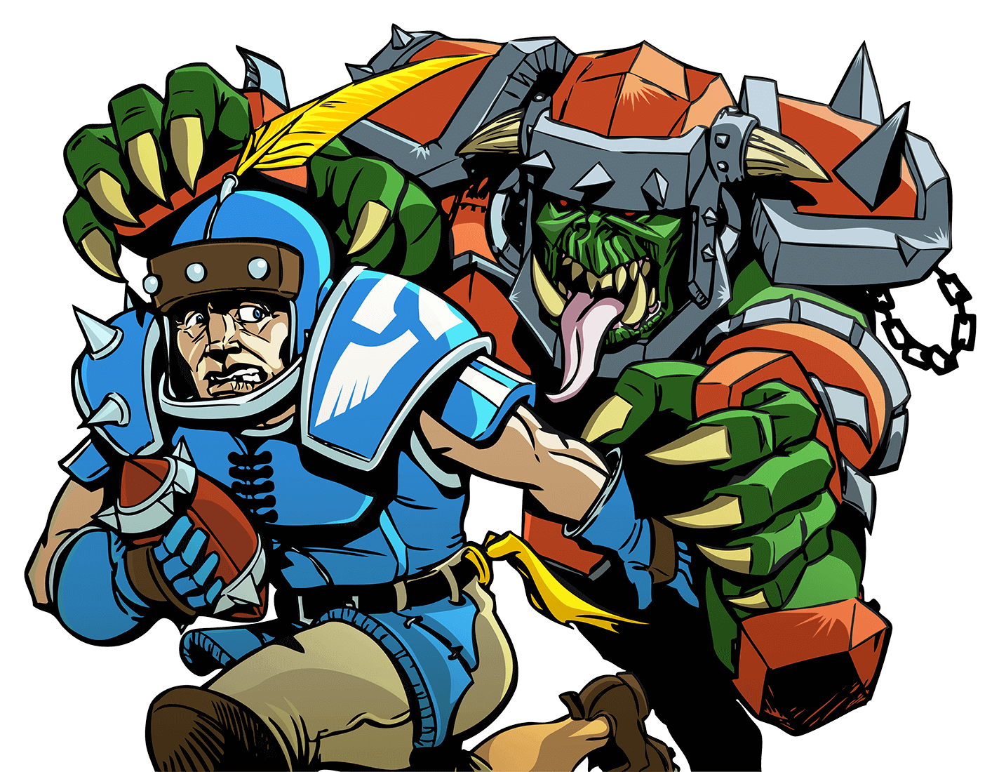 Illustration of Blood Bowl players